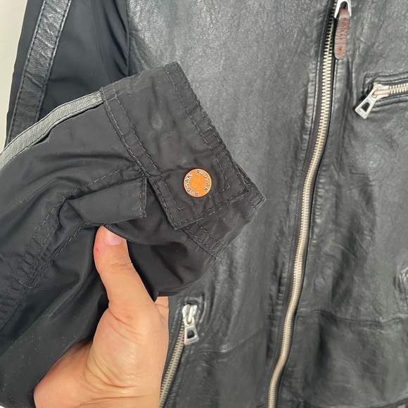 RUDSAK Black Leather & Nylon Jacket - Picture 6 of 13